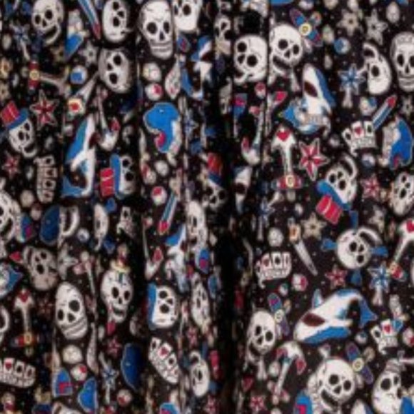 Hell Bunny Skulls n Sharks Skirt - Picture 4 of 5